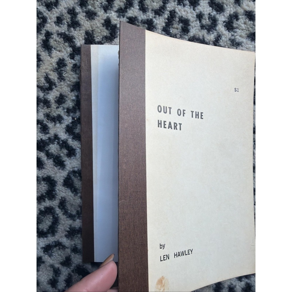 1964 Out of the Heart Len Hawley Brady Texas Poetry Poems Rare Local Press